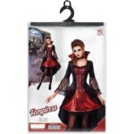 Widmann - Kostüm Vampirin, Kleid und Halskette, Blutsauger, Halloween, Mottoparty, Karneval – Bild 2