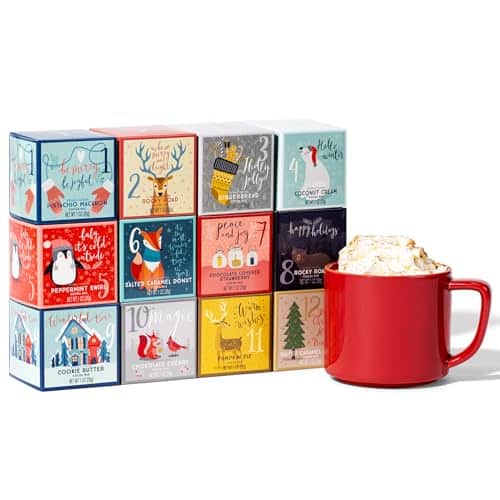 41AqBxMr41L.jpg Thoughtfully Gourmet, Weihnachts-Kakao Geschenkset, leckere Geschmacksrichtungen mit Cookie Butter, Kürbiskuchen und mehr, 12 Stück – Bild 1