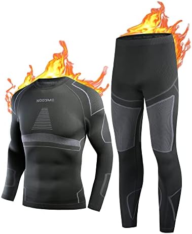 41DD9mpK9L._AC_.jpg NOOYME Thermounterwäsche Herren Atmungsaktiv Thermoaktiv Funktionswäsche Herren Funktionsunterwäsche Herren Set Flexibel Skiunterwäsche Herren Warme Unterwäsche für zu Hause Winter – Bild 1