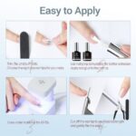 modelones Nail Tips and Glue Gel Kit, 500 Stück Nageltips Nagelkleber, Mini Uv Lampe für Gelnägel, Gel Nail X Extension Set Kleber Gel Nail Kit, Nagelverlängerung Nail Art Geschenke – Bild 9