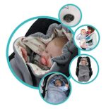 ByBoom Baby Einschlagdecke für die Übergangszeit und Sommer, OEKO-TEX, für Babyschale, Autokindersitz, z.B. Maxi-Cosi, Römer, für Kinderwagen, Buggy, Babytrage, z.B. Manduca, Babybett – Bild 6