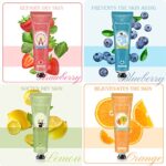 Handcreme Weihnachtsgeschenke Set, Mini Handcreme, Lippenbalsam Geschenkset für Frauen Eleanore's Diary 8 PCS Fragrance Hand Creme Set mit 4 Lip Balm, Weihnachtsgeschenke Unisex, Adventskalender 2023 – Bild 5