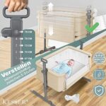 KESSER® Zustellbett Hubi 3in1 Baby Beistellbett Reisebett Babybett mit weich Matratze, mit Rollen Kinderbett, 5-Fach Höhenverstellung, Faltbare Seitenwand für Zuhause und Unterwegs – Bild 9