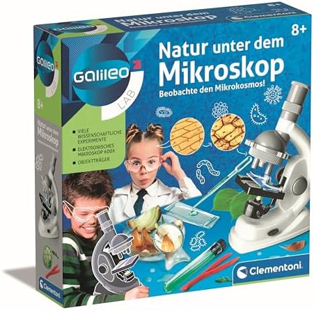 51n2PI5giBL._AC_.jpg Clementoni Galileo Lab – Natur unter dem Mikroskop, Mikroskop für Kinder, Biologie-Labor für Schulkinder, ideal als Geschenk, Spielzeug für Kinder ab 8 Jahren von Clementoni – Bild 1