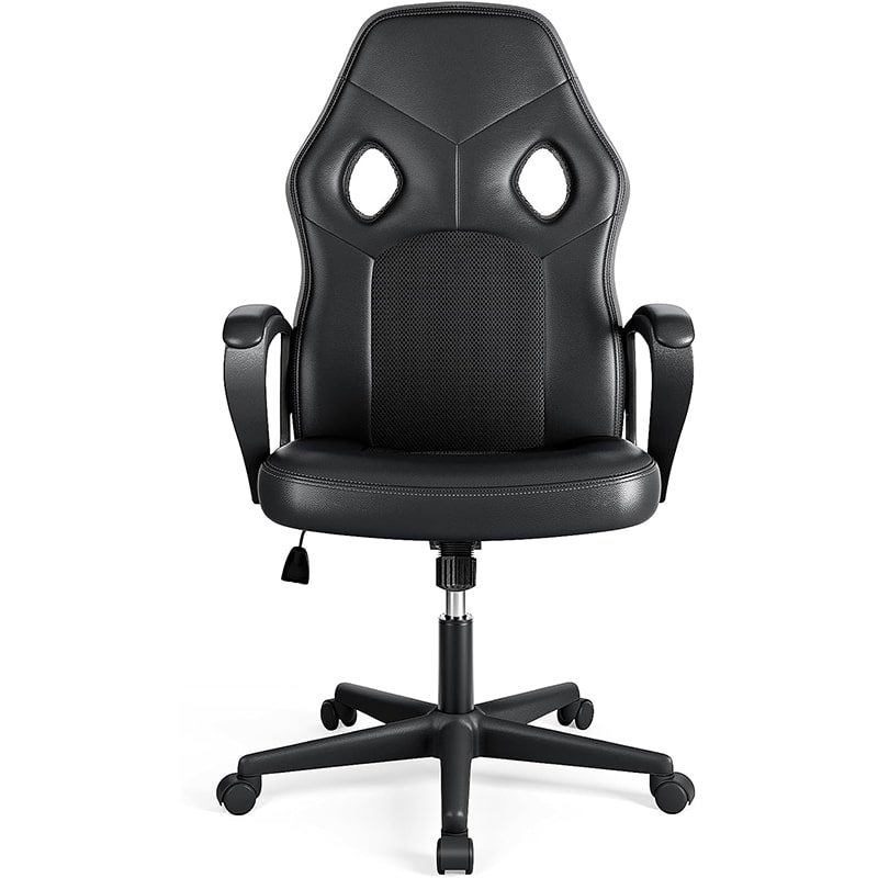 BASETBL1 BASETBL Gaming Stuhl Chefsessel Drehstuhl, Bürostuhl Ergonomisch Hat Höhenverstellung und Wippfunktion, Feste Armlehne, Rückenschonend, Bis 150kg – Bild 1