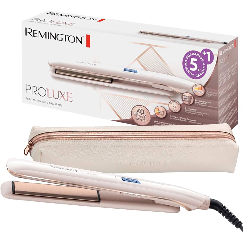 Glätteisen1 Remington Glätteisen PROluxe | Haartrockner Profi Ionen PROluxe | Lockenstab | Lockenstab grosse Locken | Lockenwickler PROluxe – Bild 1