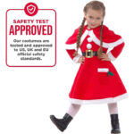Morph Weihnachtsmannkostüm Für Mädchen, Nikolaus Kleid Mädchen, Weihnachtskostüm Kinder Mädchen, Weihnachtsmann Kleid Mädchen, Kinder Weihnachtskleid, Weihnachtself Kostüm Kinder – Bild 3