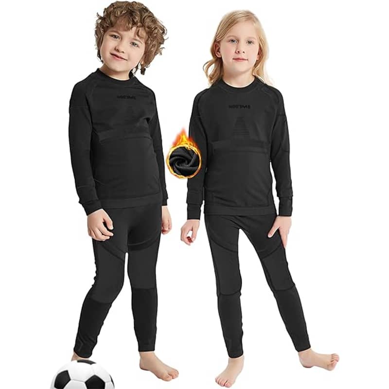 NOOYME1 NOOYME Funktionsunterwäsche Kinder Skiunterwäsche Kinder Thermounterwäsche Kinder Atmungsaktiv & Hautfreundlich Sportunterwäsche Kinder Fussball, ExtraWarm – Bild 1