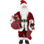 Uten Weihnachtsmann Santa Claus Figuren animierte Weihnachtsstern stehend Santa Figur mit Geschenk und Weihnachtsbaum für Tischplatte Figur Ornamente Weihnachtsfeier