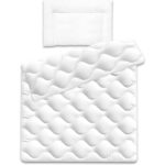 Siebenschläfer Baby Bettdecke und Kissen im Set | Siebenschläfer 4-Jahreszeiten Bettdecke | Siebenschläfer Sommerdecke | Medium Ganzjahresdecke | Siebenschläfer Winterdecke