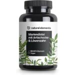 Mariendistel Artischocke Löwenzahn Komplex - 120 Kapseln - Hochdosiert mit 80% Silymarin - Ohne Magnesiumstearat, vegan und produziert in Deutschland