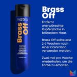 Matrix Haarshampoo für brünettes Haar zur Neutralisation von Kupferstichen, Mit Blau-Pigmenten, Brass Off Shampoo – Bild 8