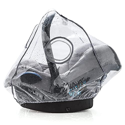 511So8hkrlL.jpg Universal Komfort Regenschutz für Babyschale (z.B. Maxi-Cosi/Cybex/Römer) - gute Luftzirkulation, verschliessbares Kontakt-Fenster – Bild 1