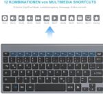 LeadsaiL Tastatur Maus Set Kabellos, 2,4 GHz USB-Empfänger Ultradünne Leise, Deutsch QWERTZ-Layout, 12 FN-Tasten Für Windows XP/7/8/10, PC, Laptop, Computer, Desktop – Bild 4