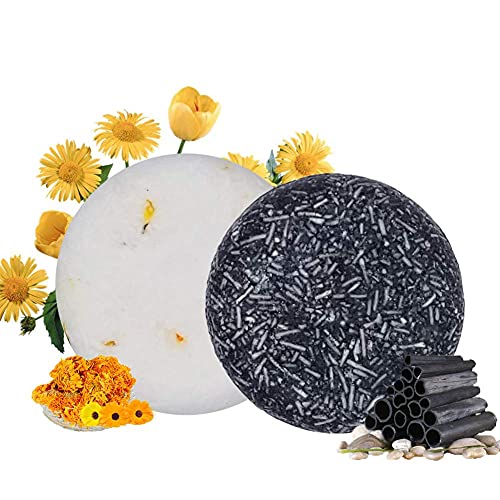 51bBDCplGaL.jpg 100% Vegan Shampoo Bar fürs Haar 2 Stücke Festes Shampoo Haarseife Naturkosmetik für Behandeltes Trockenes Geschädigtes Haar für Damen Herren – Bild 1