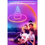 Beaeet Neon LED Strip, RGBIC Neon LED Streifen mit App-Steuerung, Funktioniert mit Alexa und Google Assistant – Bild 4