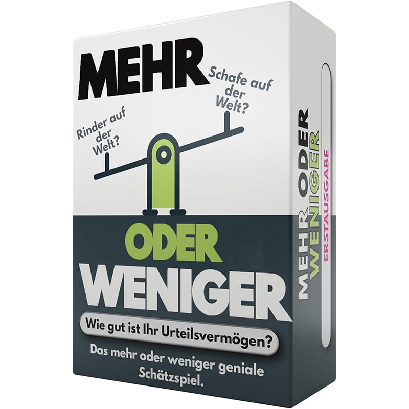 More or Less 4 More or Less – Mehr oder Weniger Kartenspiel für Familie & Freunde