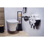 Design Fittings Toilettenpapierhalter Schaf Schwarz – Bild 2