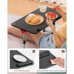 Tisch, SAIJI Betttisch höhenverstellbar, mit 4 einstellbare Winkel, Klappbarer Lapdesk – Bild 3