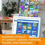 hundred of hours of content: lessons, activities, puzzles and challanges