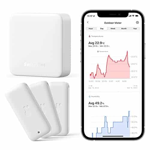 41GYvIaRWVL.jpg SwitchBot IP65 Hygrometer & Thermometer für Innen/Aussen, mit Bluetooth/WLAN & App-Benachrichtigungen – Bild 1