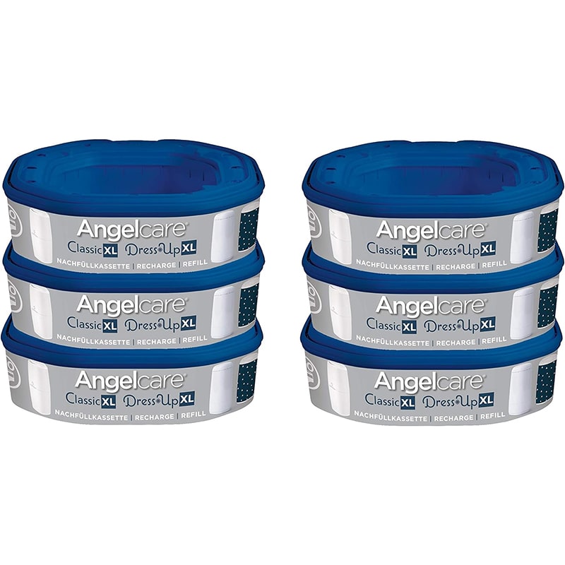 Angelcare 1 Angelcare Original Nachfüllkassetten: 6er-Pack für 12 Monate, 5x weniger Folienverbrauch