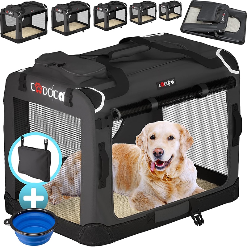 Cadoca1 Cadoca® Hundebox Hundetransportbox anthrazit