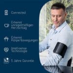 1 x OMRON EVOLV Blutdruckmessgerät mit Intelli Wrap Manschette, Batterien, Anleitung, Tasche, BlutdruckpassOMRON connect App für einfachen Zugang zu den Messerwerten herunterladen