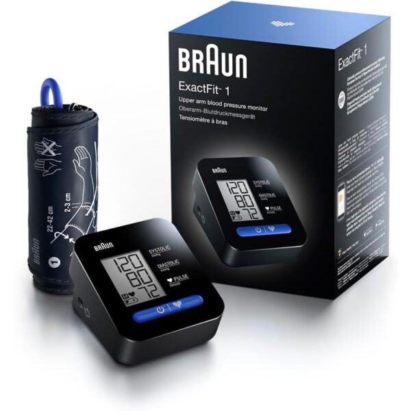 Braun ExactFit 1 Oberarm-Blutdruckmessgerät für den Heimgebrauch mit Universalmanschette
