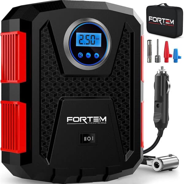 Fortem Tragbarer Kompressor Autoreifen rot