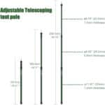 adjustable telescoping tent pole