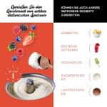Vegane oder zuckerfreie Eiscreme, Gelato, Sorbet, Slush-Eis