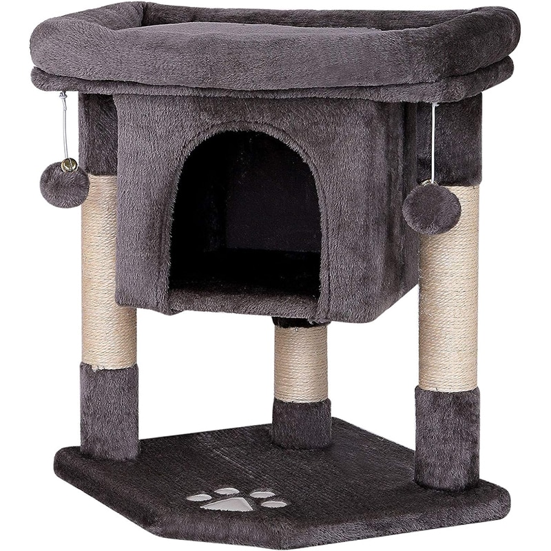 lionto 1 ionto Kratzbaum Kletterbaum Katzenkratzbaum Katzenbaum Höhe 60 cm, dunkelgrau