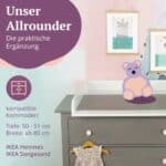 Puckdaddy Wickelaufsatz Lasse für IKEA Hemnes u.Ä.