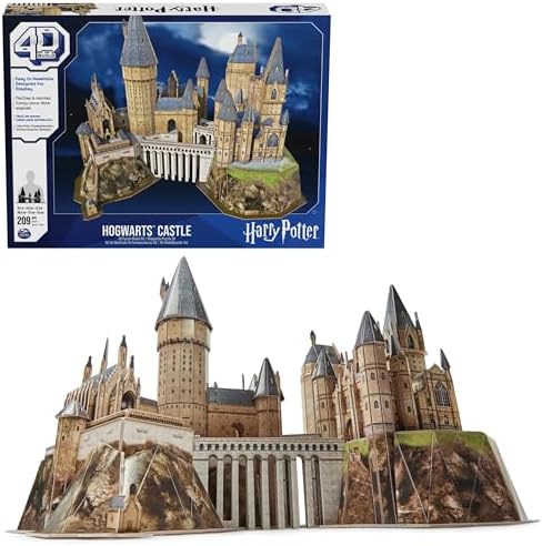 510E6rkXSQL._AC_.jpg Harry Potter Hogwarts Castle - 209-teiliges 3D-Puzzle aus hochwertigem Karton – Bild 1