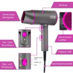 LEBENLANG Ionen-Föhn Haartrockner 2100W - Anti-Spliss, Kaltluft, Klappbar – Bild 6