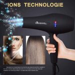 Basuwell Ionen-Haartrockner 2100W - Salonqualität, 3 Heizstufen, AC-Motor – Bild 2