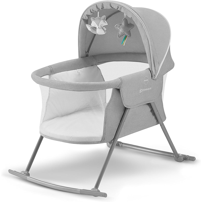 Kinderkraft 1 Kinderkraft Kinderbett 3 in 1 LOVI – Babybett, Wiege und Reisebett