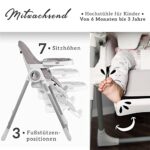 Sweety Fox Baby Hochstuhl - Verstellbar & Klappbar, Mit Sicherheitsgurt