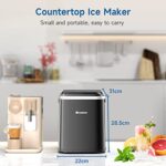 Eiswürfelmaschine 120W, 8 Eiswürfel in 6 Min, 12kg/24h, LED Display, Infrarotsensor & Selbstreinigung – Bild 8