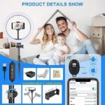 MICCYE Ringlicht mit Stativ 10 Zoll RGB Ring Light Gesamthöhe 180cm Ringleuchte Selfie Ringlicht Handy für Video Makeup Fotografie