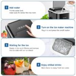 Eiswürfelmaschine 120W, 8 Eiswürfel in 6 Min, 12kg/24h, LED Display, Infrarotsensor & Selbstreinigung – Bild 5