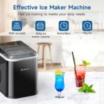 Eiswürfelmaschine 120W, 8 Eiswürfel in 6 Min, 12kg/24h, LED Display, Infrarotsensor & Selbstreinigung – Bild 2