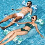 Elidepe XL Pool Luftmatratze – 2er-Pack Wasserspass für Erwachsene – 4-in-1 Wasserhängematte & Sessel