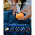 Flextailgear Tiny Pump 2X – Kompakte USB-Luftpumpe, 1300mAh Akku, Aufblasen & Absaugen für Luftmatratzen, Schwimmringe, Vakuumbeutel