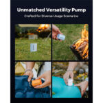 Flextailgear Tiny Pump 2X – Kompakte USB-Luftpumpe, 1300mAh Akku, Aufblasen & Absaugen für Luftmatratzen, Schwimmringe, Vakuumbeutel