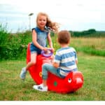 BIG-Sammy-Rocker - Kinderwippe für 1 bis 3 Personen, mit süßen Rückenschuppen und stabilen Griffen, belastbar bis zu 50 kg