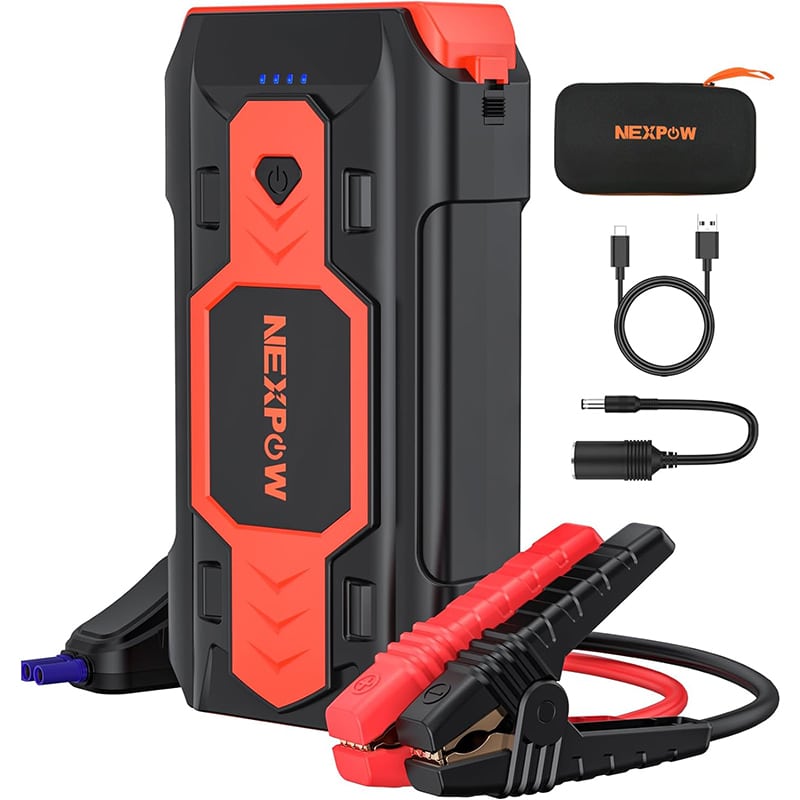 NEXPOW NEXPOW 2500A Powerbank: Portable Auto Batterie Booster mit intelligentem Starthilfekabel