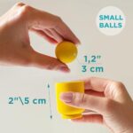 Ulanik Montessori Holzkugeln - Spielzeug für Kleinkinder ab 1 Jahr, 12 Holzkugeln Bunt