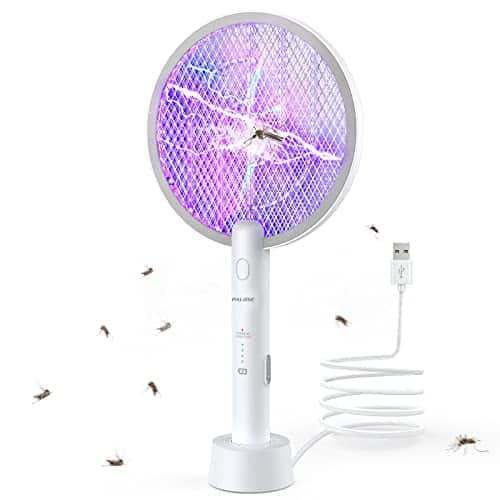 41USFKYfRgL.jpg PALONE Elektrische Fliegenklatsche 2024, 3000V Elektro-Mückenklatsche & UV-Mückenlampe, 2-in-1 USB Insektenvernichter